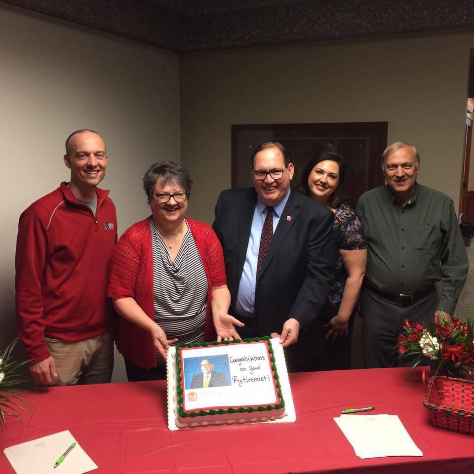 Dan Anita Tom and Jenny Seymour plus Brady Vick at Tom's Retirement May 2016