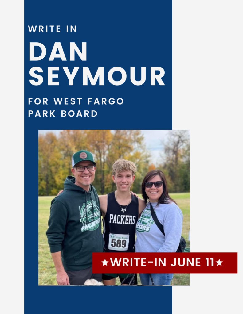 Dan Seymour wins West Fargo Park Board Seat June 11, 2024